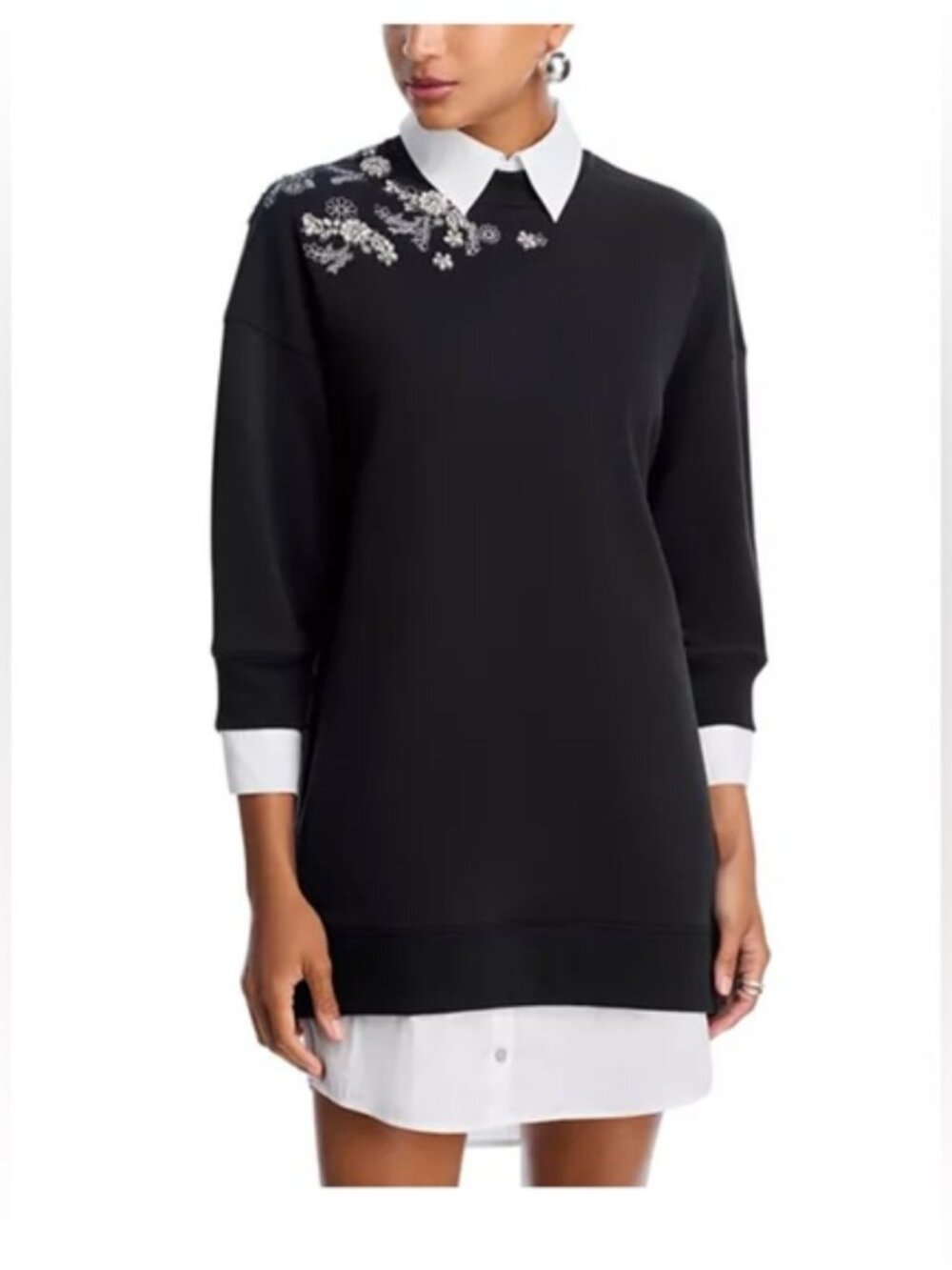 UNWORN.  Cinq A Sept Crystal Sweatshirt Dress